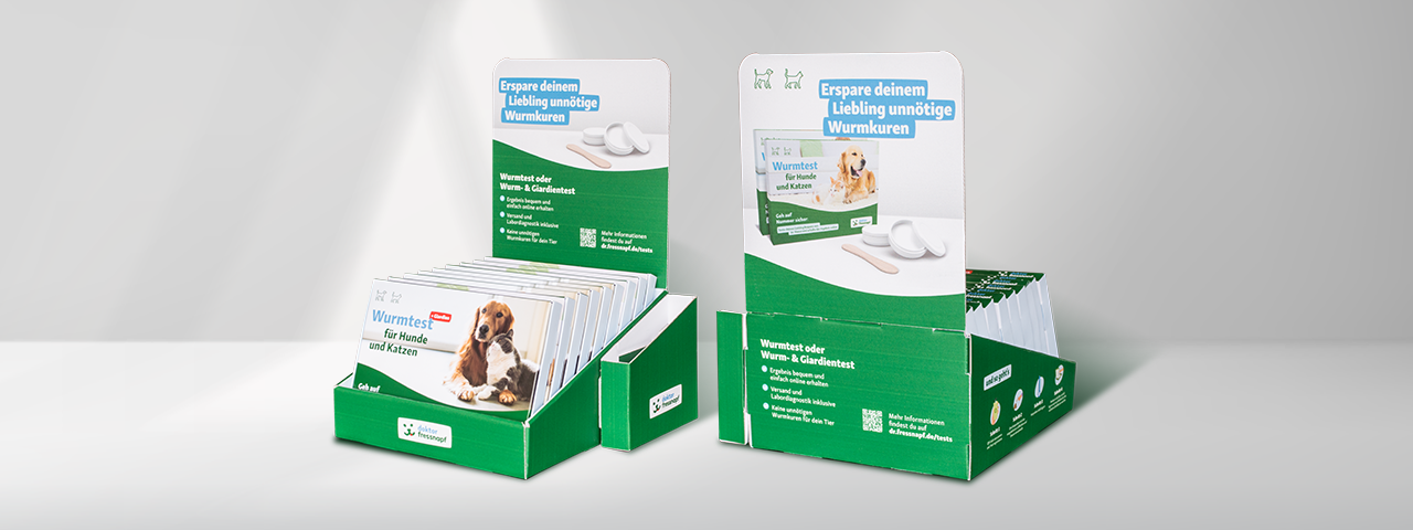 Fressnapf Produktverpackung mit Display